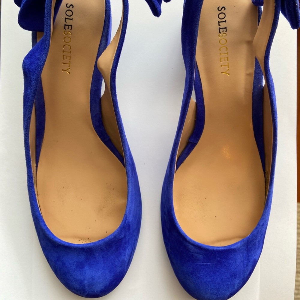 Sole Society Blue Suede Shoes Sz 7M